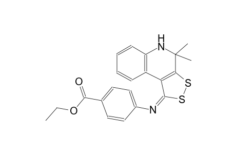 ethyl 4-{[(1E)-4,4-dimethyl-4,5-dihydro-1H-[1,2]dithiolo[3,4-c]quinolin-1-ylidene]amino}benzoate