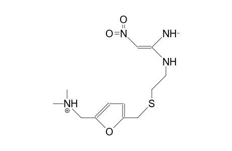 N-(2-[5-Dimeaminomethyl-2-furanyl]methyl-thioethyl)-N'-me-2-nitro-1,1-ethenodiamine cation