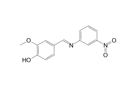 2-Methoxy-4-((E)-[(3-nitrophenyl)imino]methyl)phenol