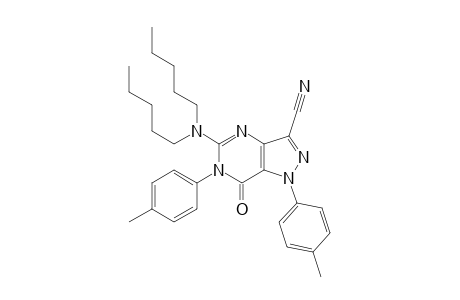 3-Cyano-5-dipentylamino-1,6-di(p-tolyl)-1H-pyrazolo[4,3-d]pyrimidin-7(6H)-one