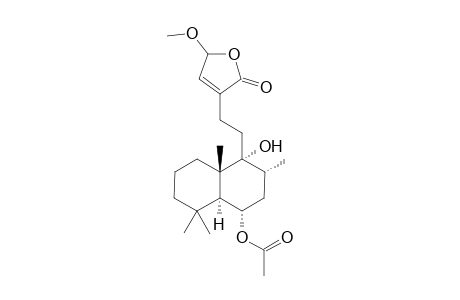 (rel 5S,6S,8R,9R,10S)-6-Acetoxy-9-hydroxy-15-methoxy-13(14)-labden-16,15-olide