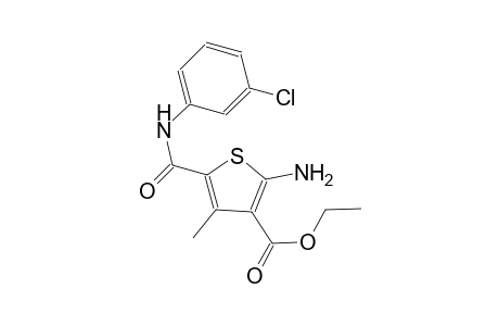 3-thiophenecarboxylic acid, 2-amino-5-[[(3-chlorophenyl)amino]carbonyl]-4-methyl-, ethyl ester
