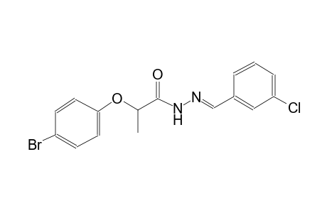 propanoic acid, 2-(4-bromophenoxy)-, 2-[(E)-(3-chlorophenyl)methylidene]hydrazide