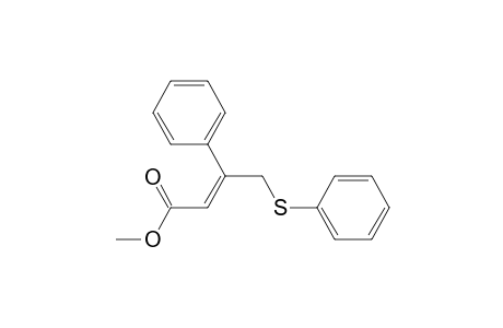 2-Butenoic acid, 3-phenyl-4-(phenylthio)-, methyl ester, (E)-