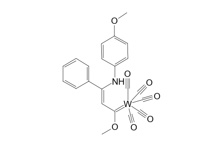 Pentacarbonyl-{1-[N-(p-methoxyphenyl)amino]-1-phenyl-3-methoxyprop-1-enylidene}-tungsten