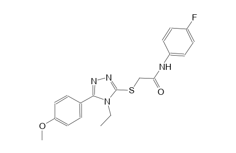 2-{[4-ethyl-5-(4-methoxyphenyl)-4H-1,2,4-triazol-3-yl]sulfanyl}-N-(4-fluorophenyl)acetamide