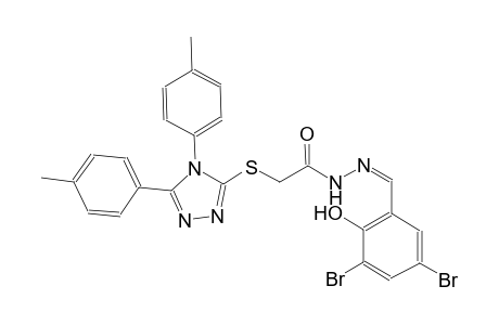 2-{[4,5-bis(4-methylphenyl)-4H-1,2,4-triazol-3-yl]sulfanyl}-N'-[(Z)-(3,5-dibromo-2-hydroxyphenyl)methylidene]acetohydrazide