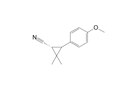 (1R*,2R*)-3-(4-methoxyphenyl)-2,2-dimethylcyclopropanecarbonitrile