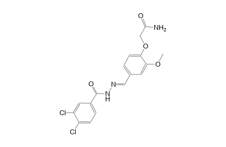 2-(4-{(E)-[(3,4-dichlorobenzoyl)hydrazono]methyl}-2-methoxyphenoxy)acetamide
