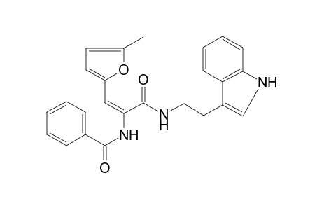 N-[(E)-1-[2-(1H-indol-3-yl)ethylcarbamoyl]-2-(5-methyl-2-furyl)vinyl]benzamide