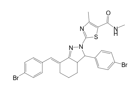 2-[7-(4-bromo-benzylidene)-3-(4-bromo-phenyl)-3,3a,4,5,6,7-hexahydro-indazol-2-yl]-4-methyl-thiazole-5-carboxylic acid methylamide