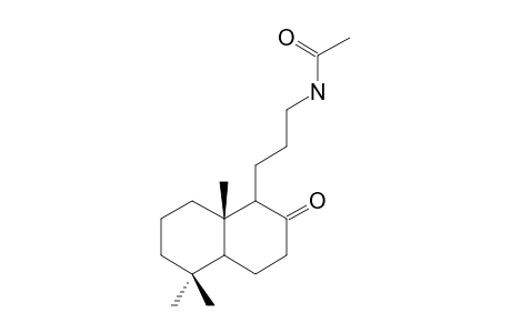 13-acetylamino-14,15,16,17-tetranorlabdan-8-one