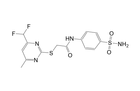 N-[4-(aminosulfonyl)phenyl]-2-{[4-(difluoromethyl)-6-methyl-2-pyrimidinyl]sulfanyl}acetamide