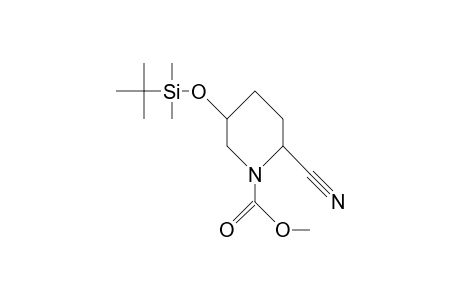 (2R,5S)-5-tert-Butyldimethylsilyloxy-2-cyano-piperidine-1-carboxylic acid, methyl ester
