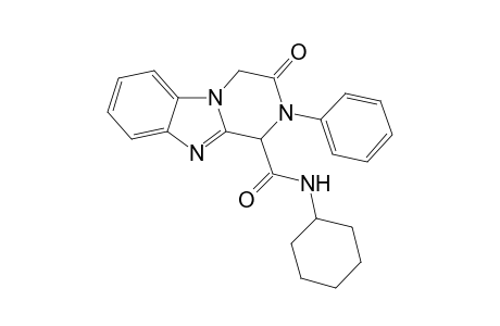 3-Oxo-2-phenyl-N-cyclohexyl-1,2,3,4-tetrahydropyrazino[1,2-a]benzimidazole-1-carboxamide