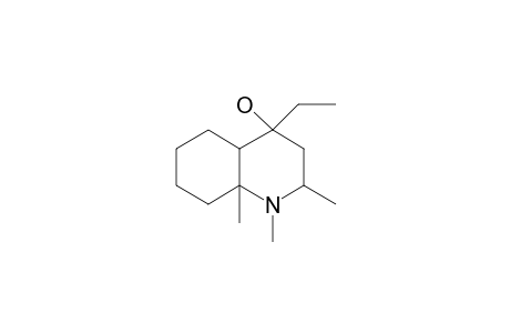 4-Ethyl-1,2,9-trimethyldecahydroquinol-4-ol