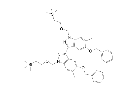 5,5'-Dibenzyloxy-6,6'-dimethyl-1,1'-bis[2-(trimethylsilyl)ethoxymethyl]-[3,3']biindazolyl