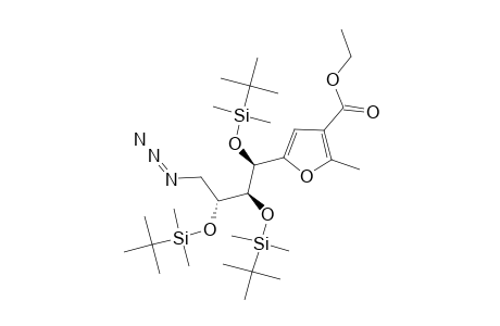 5-(4'-AZIDO-1',2',3'-TRI-O-TERT.-BUTYLDIMETHYLSILYL-4'-DEOXY-D-ARABINO-TETRITOL-1'-YL)-3-ETHOXYCARBONYL-2-METHYLFURAN
