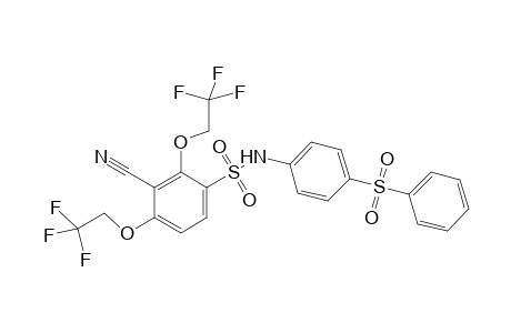 3-cyano-N-[4-(phenylsulfonyl)phenyl]-2,4-bis[2,2,2-tris(fluoranyl)ethoxy]benzenesulfonamide