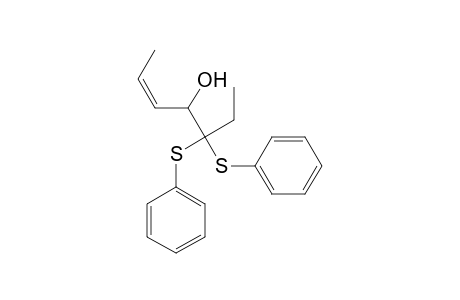 2-Hepten-4-ol, 5,5-bis(phenylthio)-