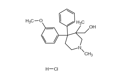 1,3-dimethyl-4-(m-methoxyphenyl)-4-phenyl-3-piperidinemethanol, hydrochloride