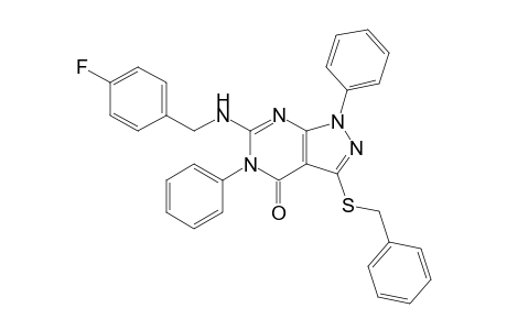 3-(benzylthio)-6-[(4-fluorobenzyl)amino]-1,5-diphenyl-pyrazolo[3,4-d]pyrimidin-4-one