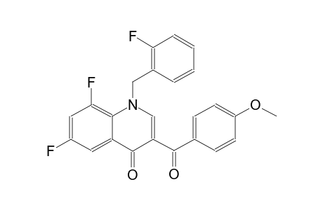 4(1H)-quinolinone, 6,8-difluoro-1-[(2-fluorophenyl)methyl]-3-(4-methoxybenzoyl)-