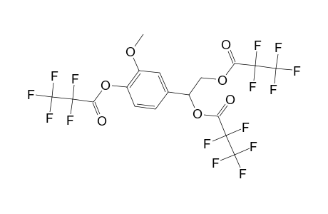 Propanoic acid, pentafluoro-, 1-[3-methoxy-4-(2,2,3,3,3-pentafluoro-1-oxopropoxy)phenyl]-1,2-ethanediyl ester