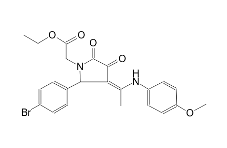 ethyl {(3Z)-2-(4-bromophenyl)-3-[1-(4-methoxyanilino)ethylidene]-4,5-dioxopyrrolidinyl}acetate