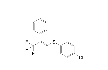 (E)-1,1,1-Trifluoro-2-(4-methylphenyl)-3-[(4-chlorophenyl)thio]-2-propene