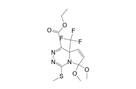 Ethyl 6,8a-dihydro-6,6-dimethoxy-4-(methylthio)-8a-(trifluoromethyl)pyrrolo[1,2-d][1,2,4] triazine-1-carboxylate