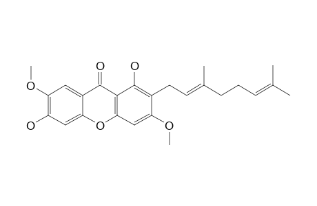 3-O-METHYL-COWAXANTHONE;1,6-DIHYDROXY-3,7-DIMETHOXY-2-(3,7-DIMETHYLOCT-2,6-DIENYL)-XANTHONE