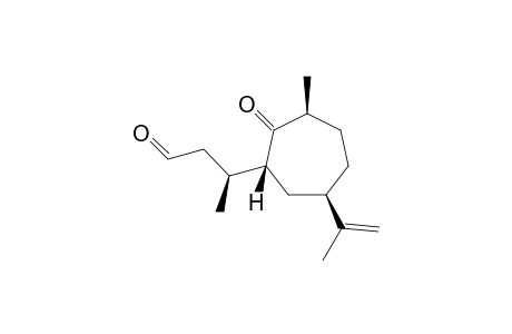 (3S)-3-[(1R,3S,6R)-3-Methyl-2-oxo-6-(prop-1-en-2-yl)-cycloheptyl]butanal