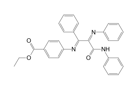 Benzoic acid, 4-[[3-oxo-1-phenyl-3-(phenylamino)-2-(phenylimino)propylidene]amino]- , ethyl ester