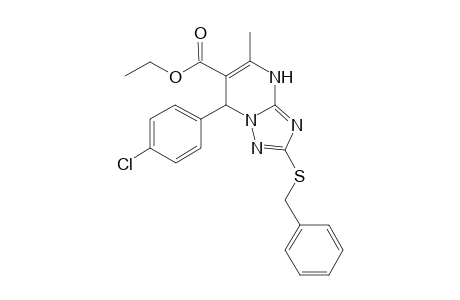 Ethyl 7-(4-chlorophenyl)-2-benzylthio-5-methyl-4,7-dihydro-1,2,4-triazolo[1,5-a]pyrimidine-6-carboxylate