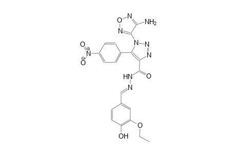 1-(4-amino-1,2,5-oxadiazol-3-yl)-N'-[(E)-(3-ethoxy-4-hydroxyphenyl)methylidene]-5-(4-nitrophenyl)-1H-1,2,3-triazole-4-carbohydrazide