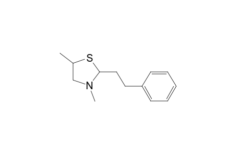 Thiazolidine, 3,5-dimethyl-2-(2-phenylethyl)-, cis-