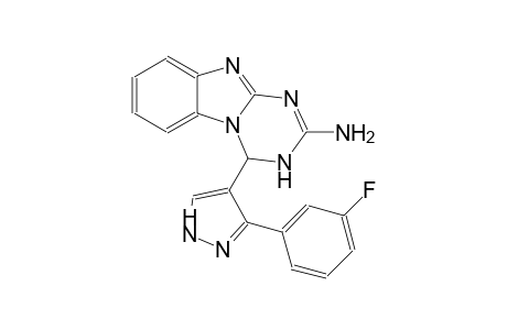 [1,3,5]triazino[1,2-a]benzimidazol-2-amine, 4-[3-(3-fluorophenyl)-1H-pyrazol-4-yl]-3,4-dihydro-