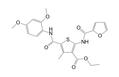 3-thiophenecarboxylic acid, 5-[[(2,4-dimethoxyphenyl)amino]carbonyl]-2-[(2-furanylcarbonyl)amino]-4-methyl-, ethyl ester