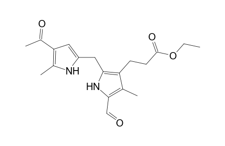 3-[2-[(4-acetyl-5-methyl-1H-pyrrol-2-yl)methyl]-5-formyl-4-methyl-1H-pyrrol-3-yl]propanoic acid ethyl ester