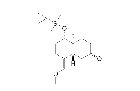 (4a.alpha.5.alpha.,8a.beta.)-(+-)-Octahydro-8-(1-methoxymethylene)-4a-methyl-5-[(1,1-dimethylethyl)dimethylsilyl]oxy]-2(3H)-naphthalenone