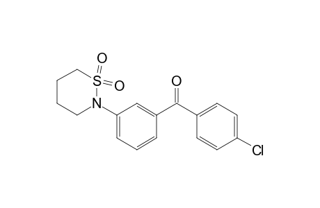 4-CHLORO-3'-(TETRAHYDRO-2H-1,2-THIAZIN-2-YL)BENZOPHENONE, S,S-DIOXIDE