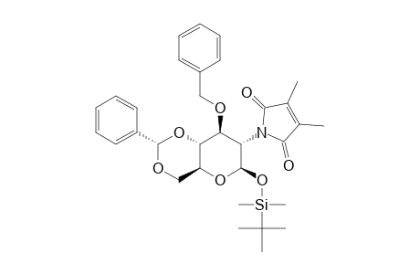 TERT.-BUTYLDIMETHYLSILYL-3-O-BENZYL-4,6-O-BENZYLIDENE-2-DIMETHYLMALEIMIDO-2-DEOXY-BETA-D-GLUCOPYRANOSIDE