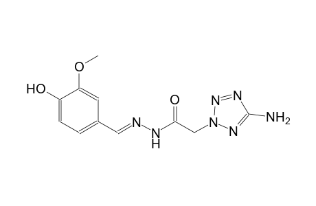 2-(5-amino-2H-tetraazol-2-yl)-N'-[(E)-(4-hydroxy-3-methoxyphenyl)methylidene]acetohydrazide