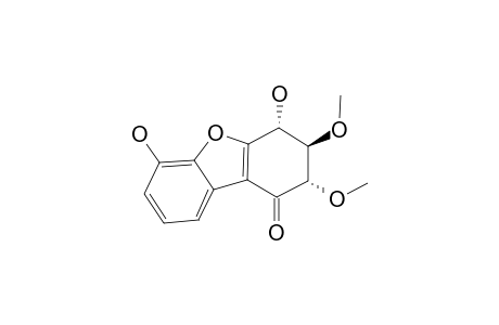 RIBISIN_D;(2-S,3-R,4-R)-4,6-DIHYDROXY-2,3-DIMETHOXY-3,4-DIHYDRO-1-(2-H)-DIBENZOFURANONE