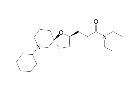 3-((2R,5S)-7-Cyclohexyl-1-oxa-7-azaspiro[4.5]decan-2-yl)-N,N-diethylpropanamide