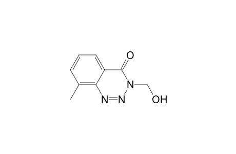 3-(hydroxymethyl)-8-methyl-1,2,3-benzotriazin-4(3H)-one