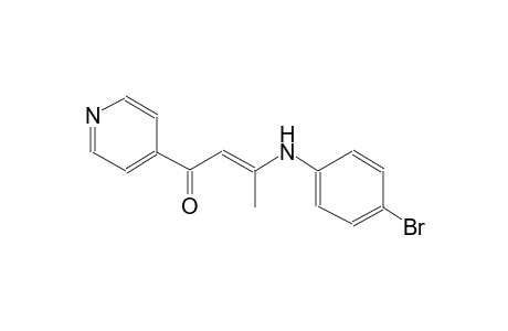(2E)-3-(4-bromoanilino)-1-(4-pyridinyl)-2-buten-1-one