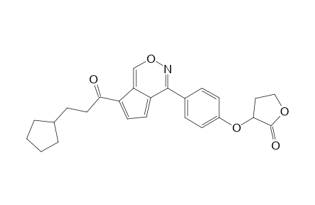 3-{4-[7-(3-Cyclopenthlpropionyl)cyclopenta[d][1,2]oxazin-4-yl]phenoxy}dihydrofuran-2-one