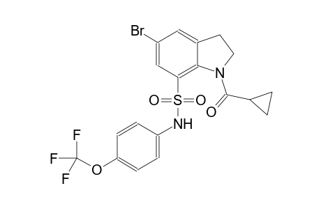 1H-indole-7-sulfonamide, 5-bromo-1-(cyclopropylcarbonyl)-2,3-dihydro-N-[4-(trifluoromethoxy)phenyl]-